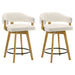 Callah - Contemporary Natural Wood Counter Height Kitchen Bar Stool - Simple Home Plus