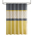Donnell - Embroidered And Pieced Shower Curtain - Yellow / Gray - Simple Home Plus