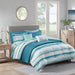 Marina - 8 Piece Printed Comforter And Coverlet Set Collection - Aqua - Simple Home Plus