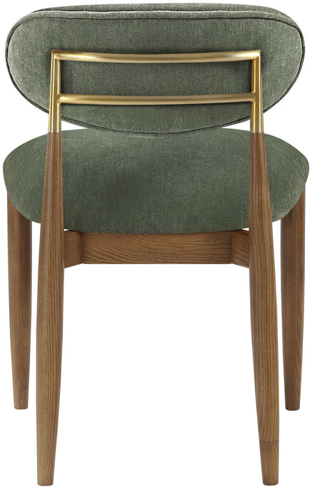 Riccio - Fabric Dining Side Chair (Set of 2) - Walnut Frame - Simple Home Plus