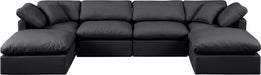 Indulge - Faux Leather 6 Piece Modular Double Chaise Sectional - Simple Home Plus