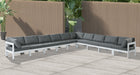Nizuc - Outdoor Patio 10 Piece Modular Sectional With White Frame - Simple Home Plus
