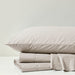 Twin Peached Percale Sheet Set - Ivory - Simple Home Plus