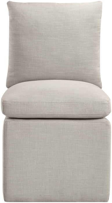 Nelori - Linen Textured Performance Fabric Upholstered Dining Chair (Set of 2) - Simple Home Plus