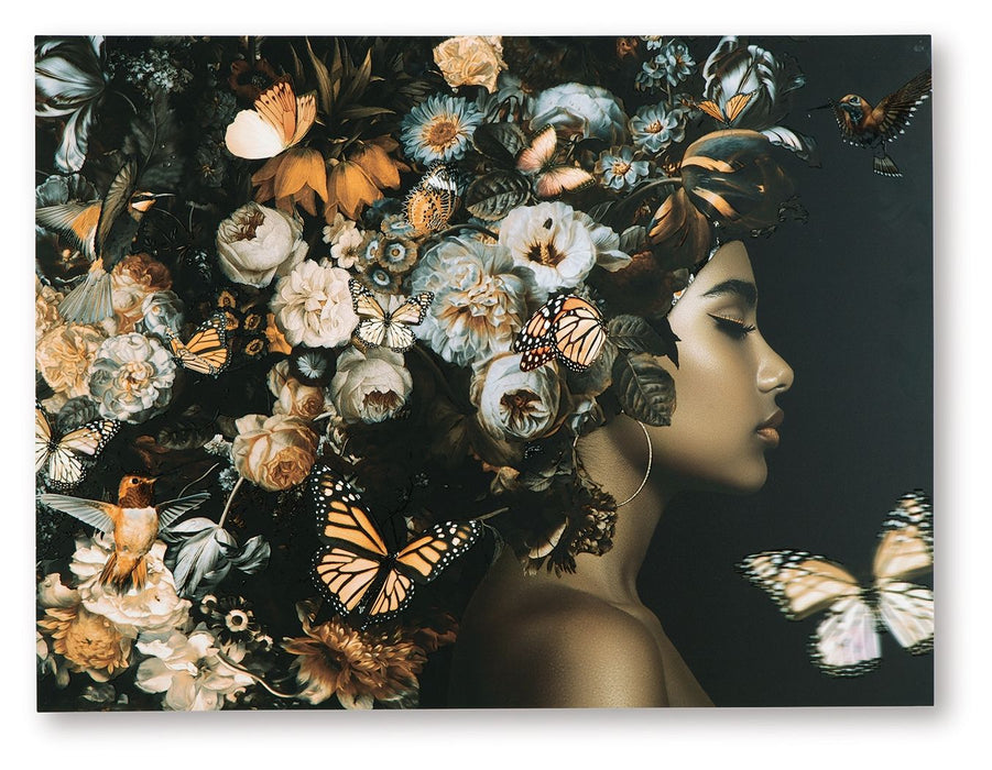 Valfer - Orange / Black / White - Wall Art - Simple Home Plus