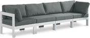 Nizuc - Outdoor Patio 4 Seat Modular Sofa With White Frame - Simple Home Plus