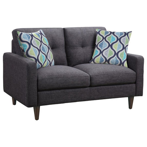Watsonville - Tufted Back Loveseat - Gray - Simple Home Plus