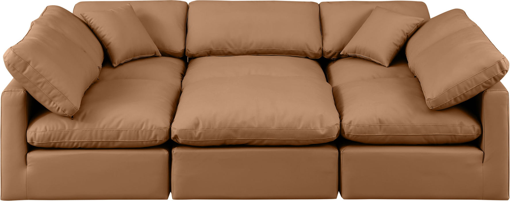 Indulge - Faux Leather 6 Piece Modular Sectional - Simple Home Plus