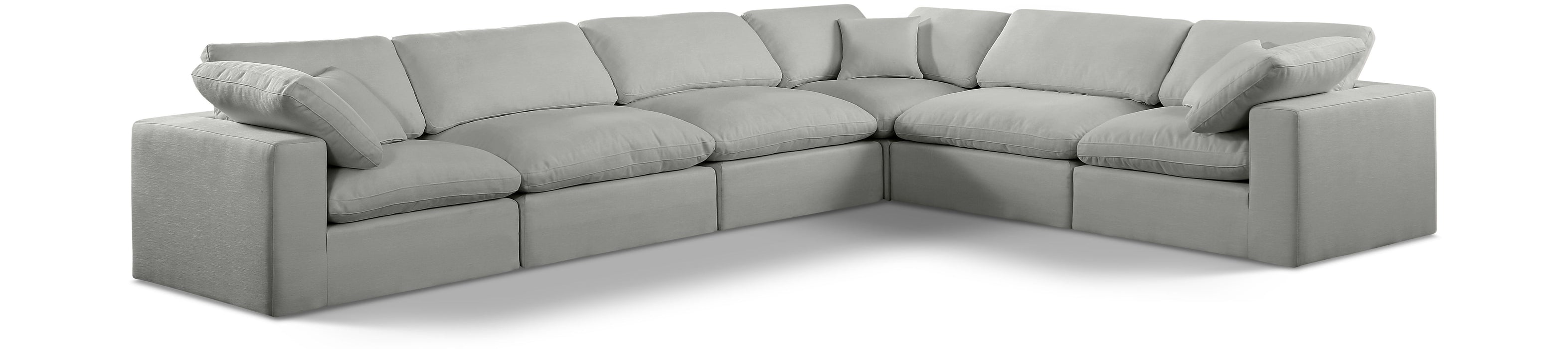Comfy - 6 Piece Linen Modular Corner Sectional - Simple Home Plus