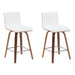 Vienna - Modern Counter Height Swivel Bar Stool - Walnut Finished Wood Frame - Simple Home Plus