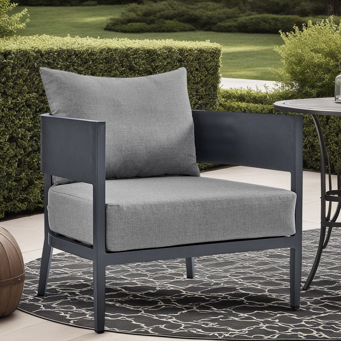Menorca - Aluminum Outdoor Chair - Dark Gray - Simple Home Plus