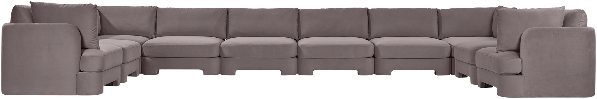Hammond - Velvet Performance Fabric Upholstered 10 Piece Sectional - Simple Home Plus