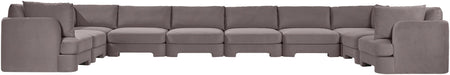Hammond - Velvet Performance Fabric Upholstered 10 Piece Sectional - Simple Home Plus