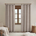 Anaheim - 50"x 95" Plaid Faux Leather Tab Top Curtain Panel With Fleece Lining - Brown - Simple Home Plus