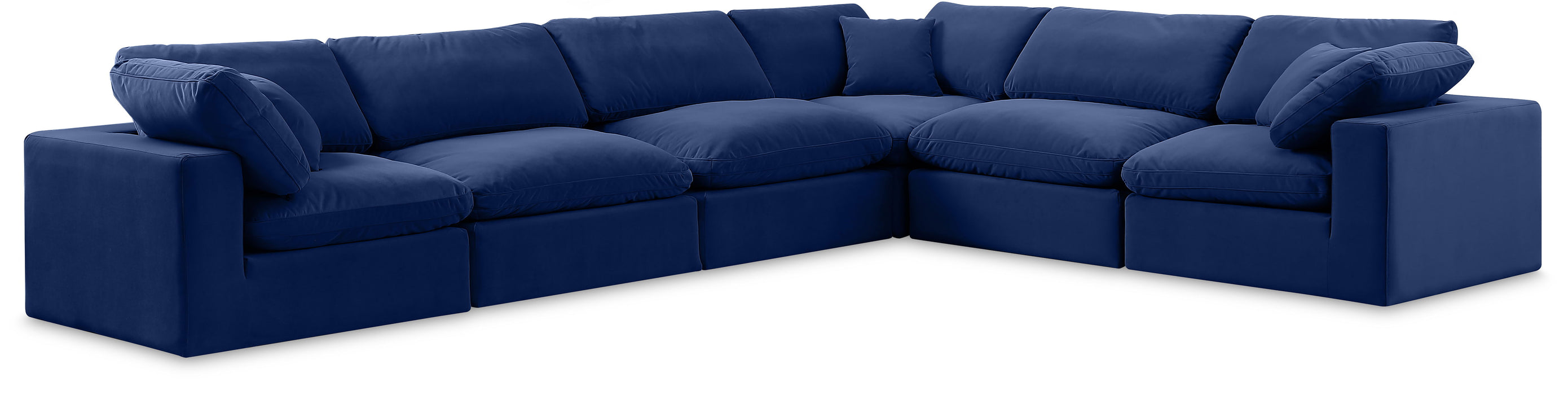 Comfy - 6 Piece Velvet Modular Corner Sectional - Simple Home Plus