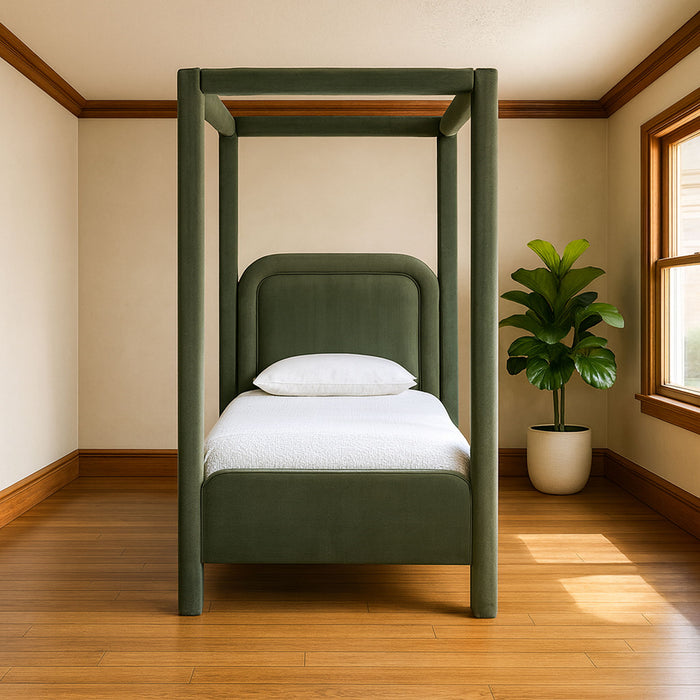 Salina - Velvet Upholstered Bed - Simple Home Plus