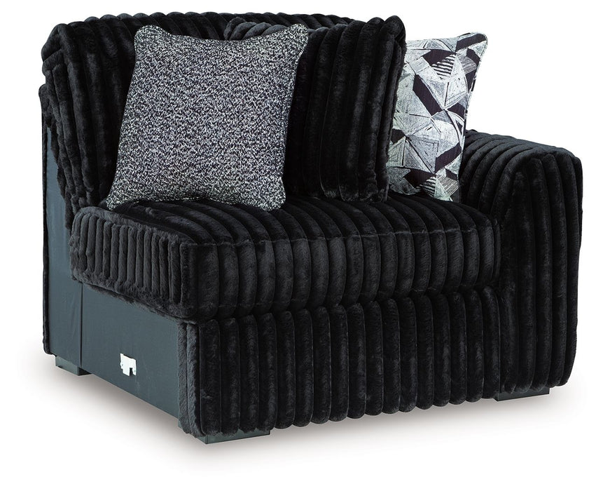 Midnight-Madness - RAF Corner Chair - Onyx - Simple Home Plus