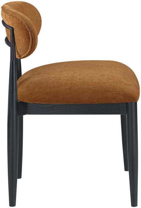 Riccio - Fabric Dining Side Chair (Set of 2) - Black Frame - Simple Home Plus
