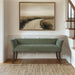 Welburn - Upholstered Bench With Back & Legs - Green - Simple Home Plus