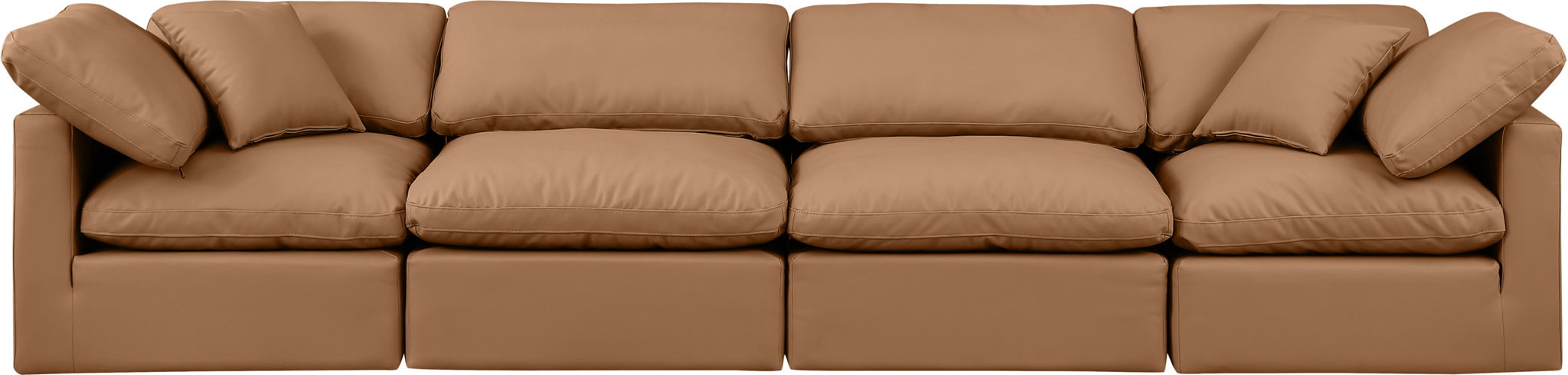 Indulge - Faux Leather 4 Seat Modular Sofa - Simple Home Plus