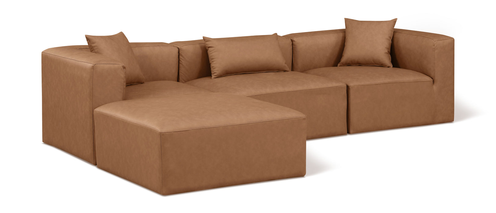 Cube - 4 Piece Modular Sectional With Chaise - Simple Home Plus