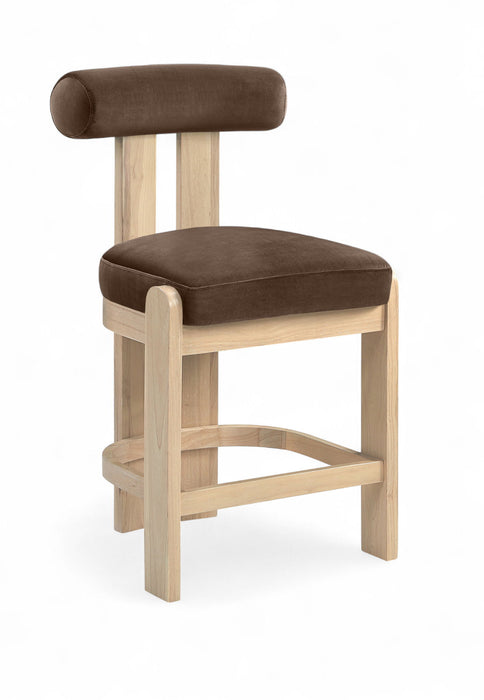 Arienzo - Velvet Performance Fabric Upholstered Counter Stool (Set of 2) - Simple Home Plus