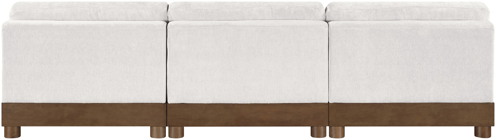 Turin - Chenille Fabric Upholstered Modular Sectional - Cream - Simple Home Plus