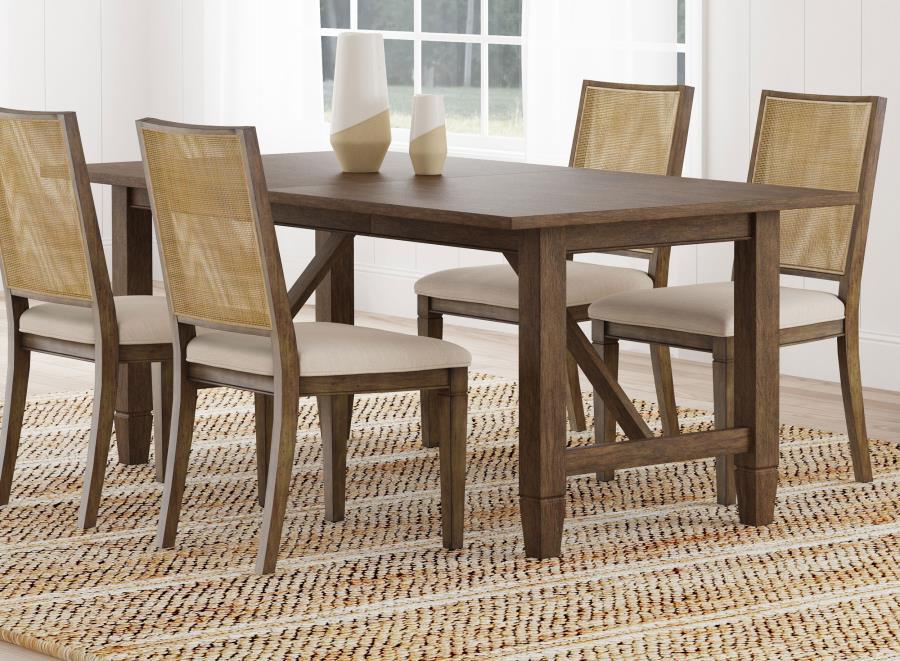 Matisse - Rectangular Wood Dining Table - Dark Brown - Simple Home Plus