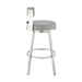 Flynn - Swivel Bar Stool - Brushed Steel - Simple Home Plus