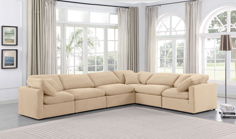 Indulge - Velvet 6 Piece Modular Corner Sectional