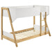 Wyatt - Wood Twin Over Twin Bunk Bed - White And Natural - Simple Home Plus