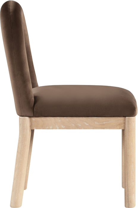 Conrad - Velvet Dining Chair With Natural Legs - Simple Home Plus