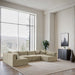 Shaggy - 6 Piece Modular U-Shaped Armless Sectional - Simple Home Plus