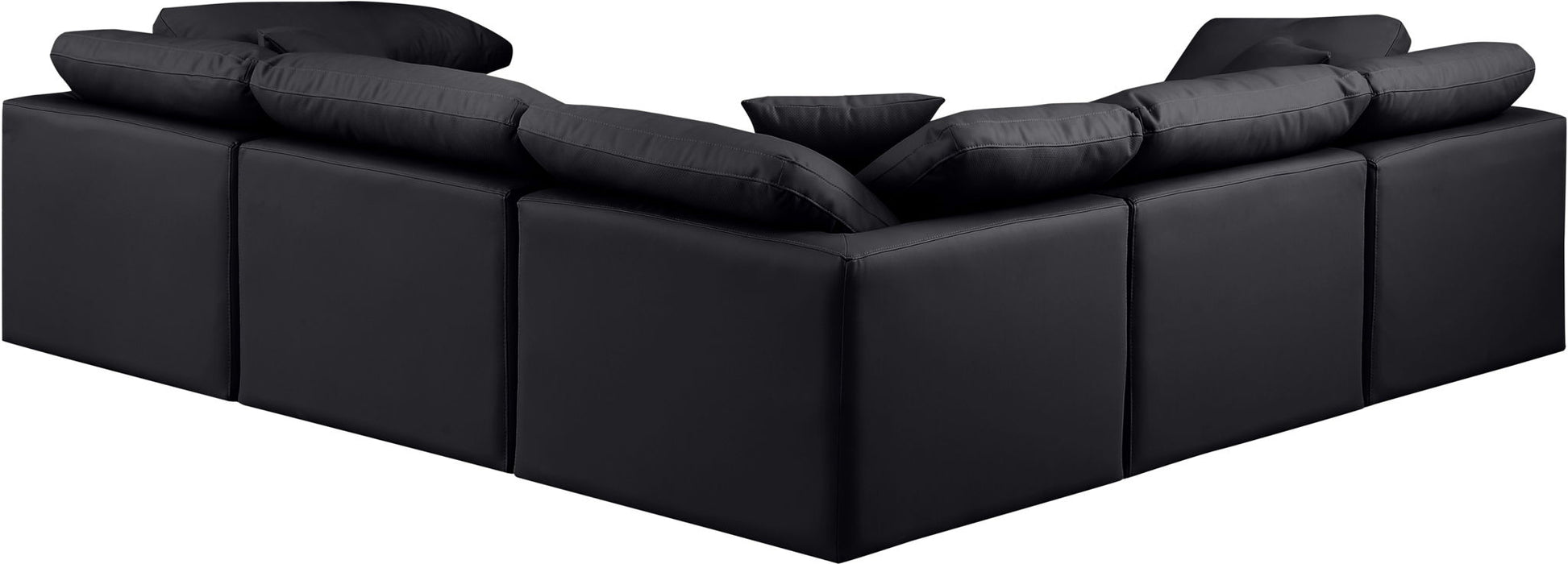 Indulge - Faux Leather 5 Piece Modular Corner Sectional - Simple Home Plus