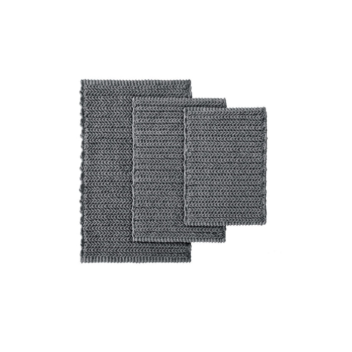 Lasso - 24" Chain Stitch Rug - Charcoal - Simple Home Plus