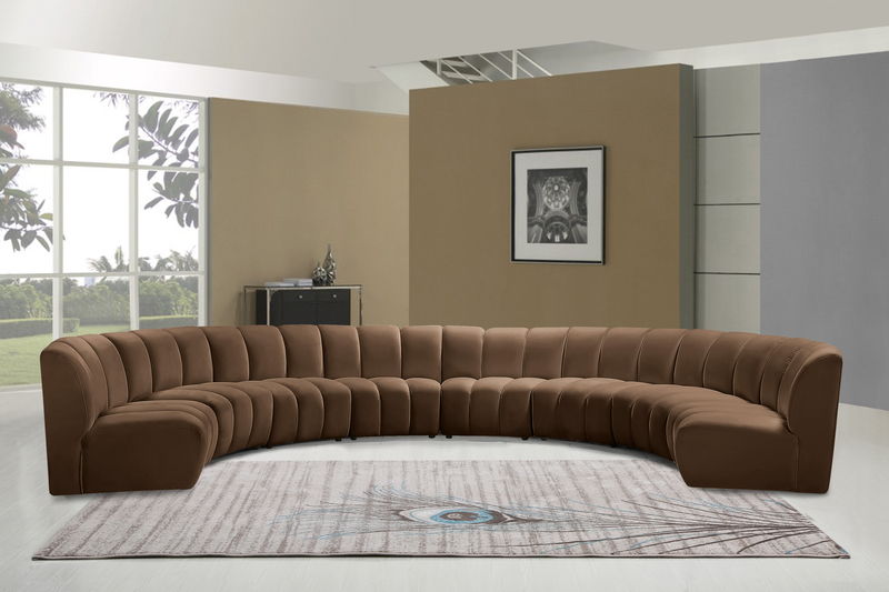 Infinity - 8 Piece Velvet Modular Sectional