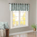 Saratoga - 18" Fretwork Print Grommet Top Window Valance - Seafoam - Simple Home Plus