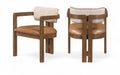 Ravina - Upholstered Dining Chair With Stained Brown Base (Set of 2) - Simple Home Plus