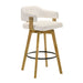 Callah - Contemporary Natural Wood Bar Height Kitchen Bar Stool - Simple Home Plus
