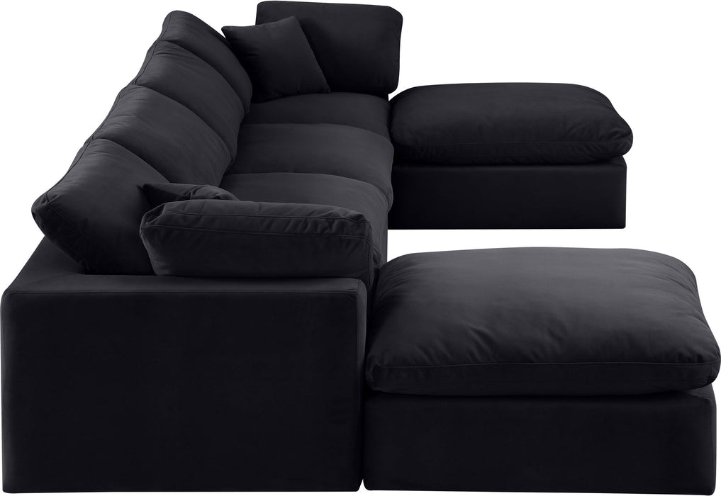 Comfy - 6 Piece Velvet Modular Double Chaise Sectional - Simple Home Plus