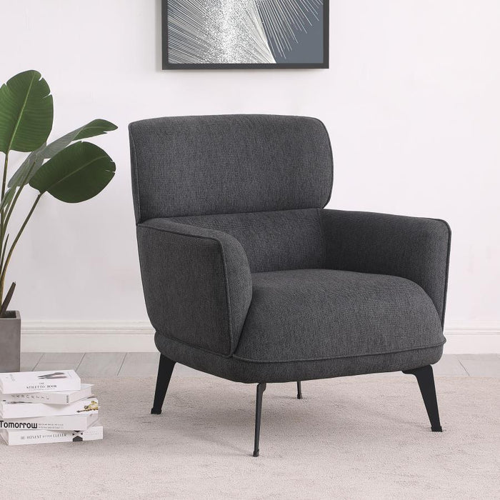 Andrea - Upholstered Crecent Arm Accent Chair - Simple Home Plus