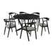 Santana - Round Dining Table Set - Black - Simple Home Plus