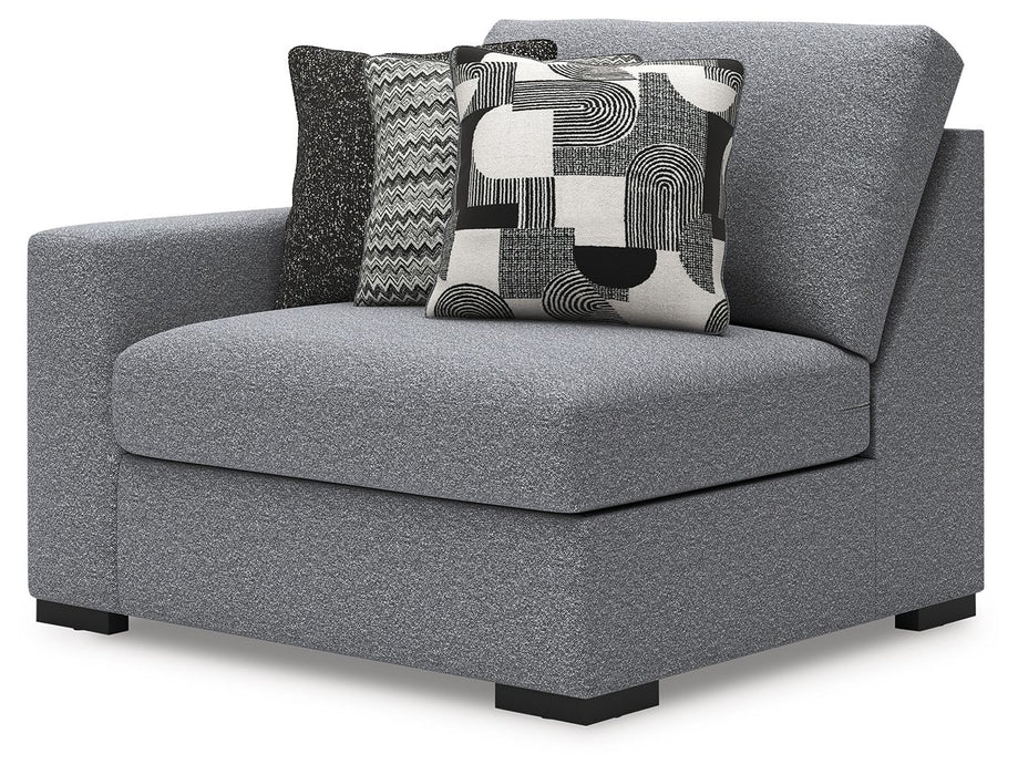 Bealton - LAF Corner Chair - Salt And Pepper - Simple Home Plus