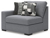 Bealton - LAF Corner Chair - Salt And Pepper - Simple Home Plus