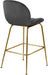 Paris - Stool with Gold Legs (Set of 2) - Simple Home Plus