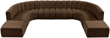 Arc - Velvet 10 Piece Modular Sofa - Brown - Simple Home Plus