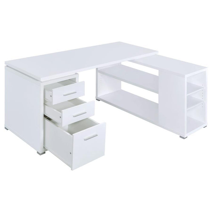 Yvette - 3-Drawer L-Shape Computer Desk - Simple Home Plus