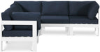 Nizuc - Outdoor Patio 5 Piece Modular Sectional With White Frame - Simple Home Plus