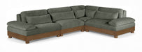 Turin - Chenille Fabric Upholstered Modular Sectional - Green - Simple Home Plus