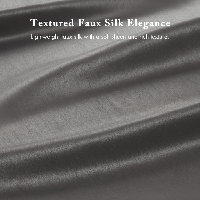 Amherst - 84" x 72" Faux Silk Shower Curtain - Gray